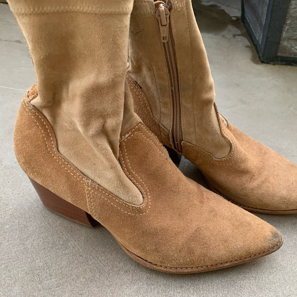 Western Suede Sock Boot